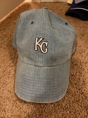 KC Logo Light Blue Denim Baseball Cap